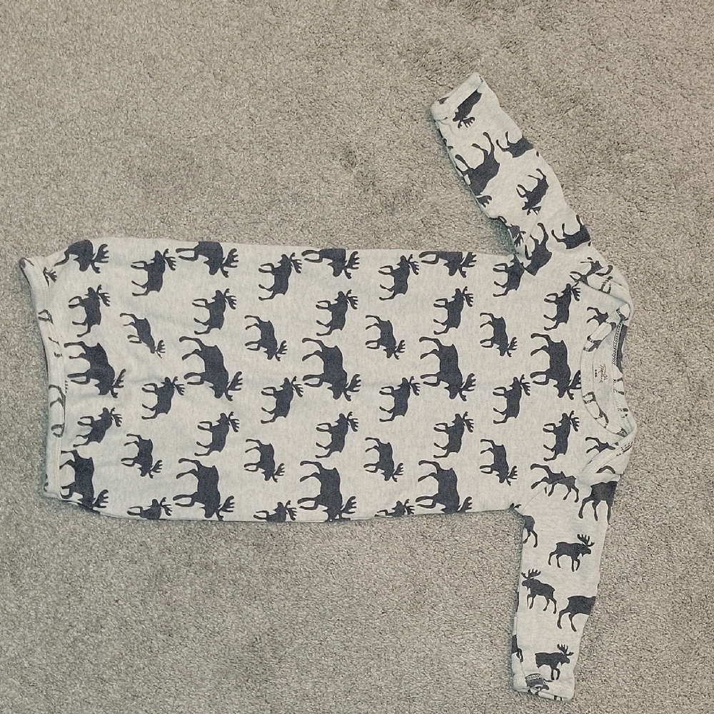 Mini A Ture Gray and Black Moose Pajama Sleep Sack